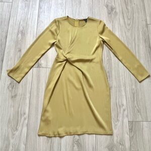 (NWT) Ann Taylor Mustard Long Sleeve Dress